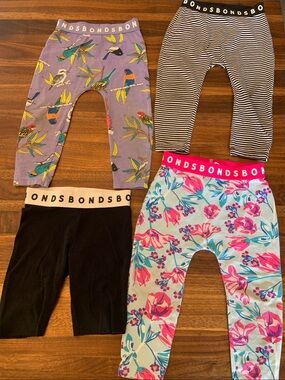 Bundle of 4 Bonds Baby Leggings 12-18M - Good Used Condition